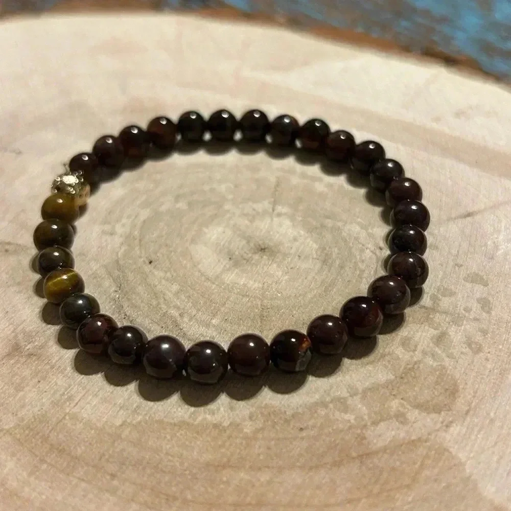 🐅 👁️ Handmade Tiger’s Eye + Red Tiger’s Eye + Lava Rock 🤎❤️